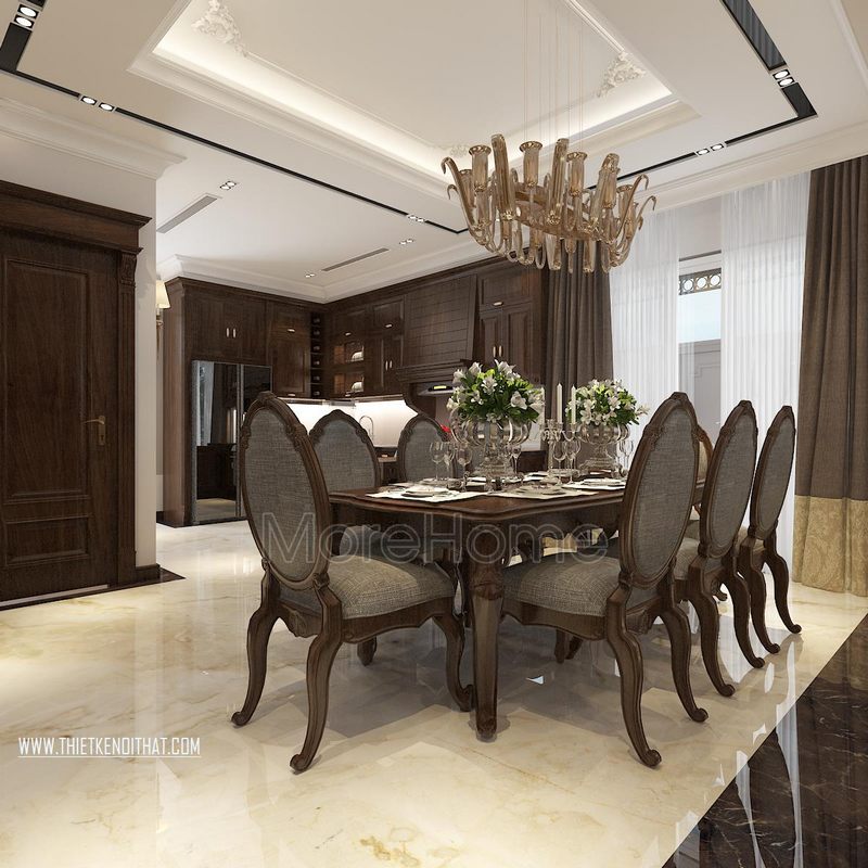 Thiết kế phòng bếp biệt thự FLC Thanh Hóa